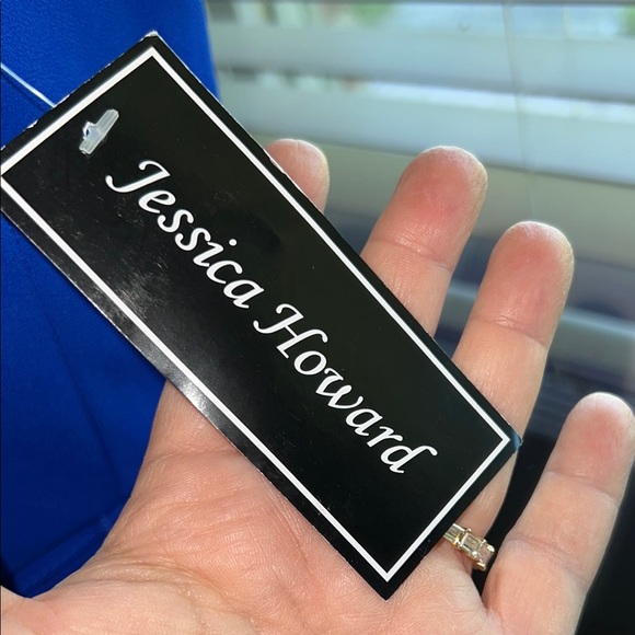 Jessica Howard NWT Blue Halter Mini Wrap Dress for Cocktail Nights Size 10 - Picture 8 of 10